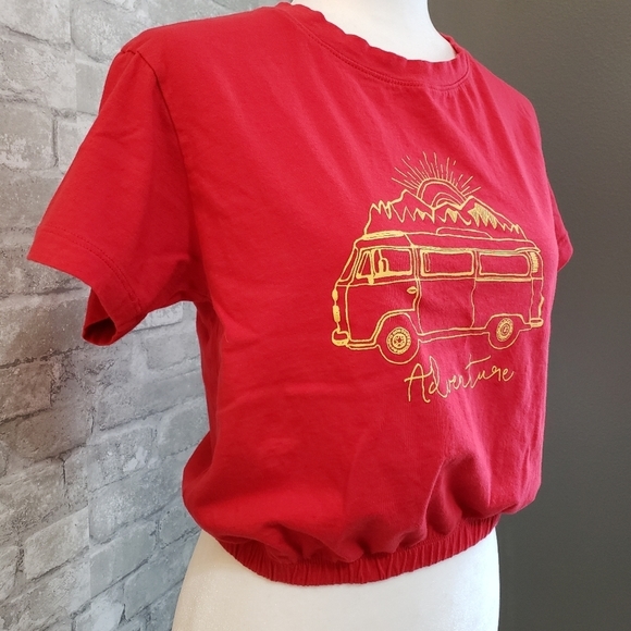 Adventure Bus Crop Graphic T-Shirt, Medium, $12 - Picture 2 of 6
